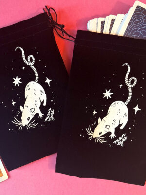 Screenprinted Tarot Bag - Rat